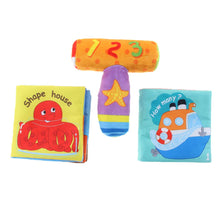 Load image into Gallery viewer, 2Pcs Soft Baby Cloth Books With Hammer