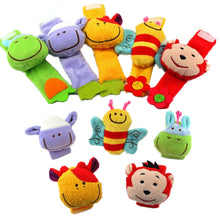 Load image into Gallery viewer, Infant Baby Toy Plush Wrist Strap With Rattles Soft Hand Bell Toys - Combo 10 Units