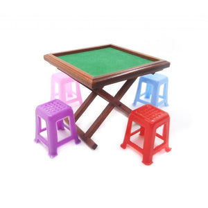 1.12 Scale Dollhouse Living Room Furniture Mahjong Game Table