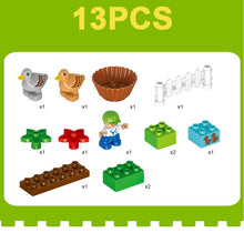 Load image into Gallery viewer, 13Pcs Large Blocks Animals Farm With Ducks Building Blocks Set Kids