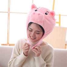 Load image into Gallery viewer, 1Pc Funny Creative Pink Pig Headgear Hat Stuffed Toy