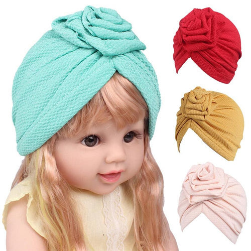 6 Color Baby Girls Hats Children Kids Baby Girls Solid Boho - Combo 5 Units