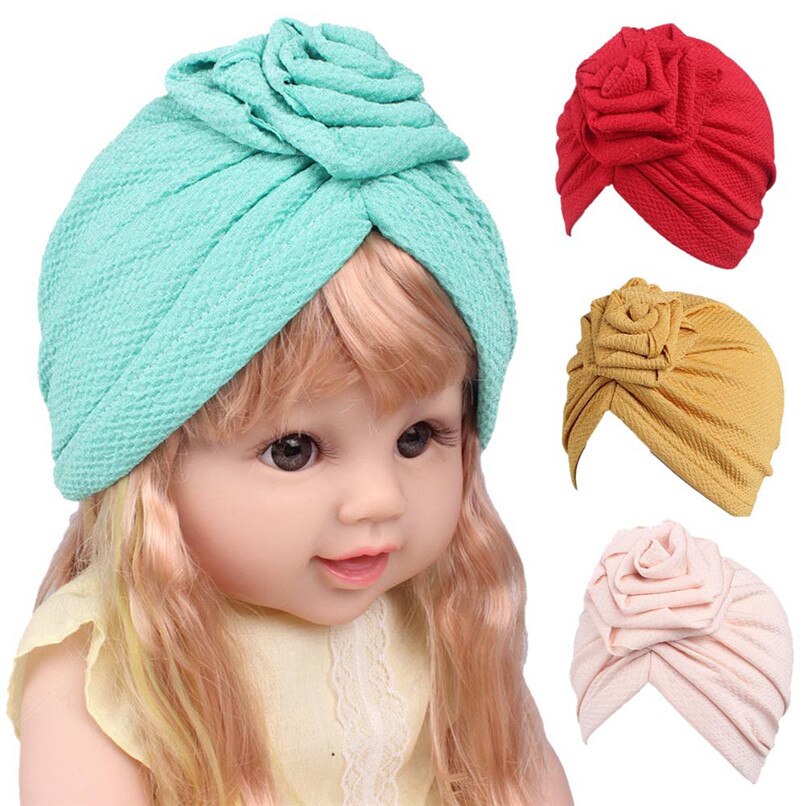 6 Color Baby Girls Hats Children Kids Baby Girls Solid Boho - Combo 5 Units