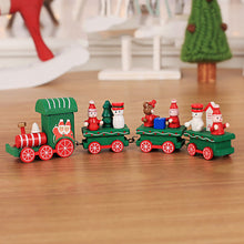 Load image into Gallery viewer, Mini Train Wooden Christmas Action Figure Toys - Combo 3 Different Colors Trains