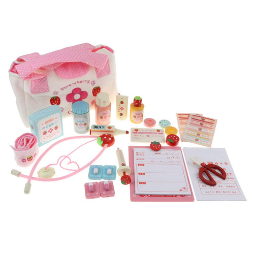 28Pcs Simulation Wooden Medical Tools Doctor