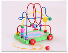 Load image into Gallery viewer, 1 Set Wooden Montessori Toys Counting Circles Bead Abacus Wire Color Roller Maze