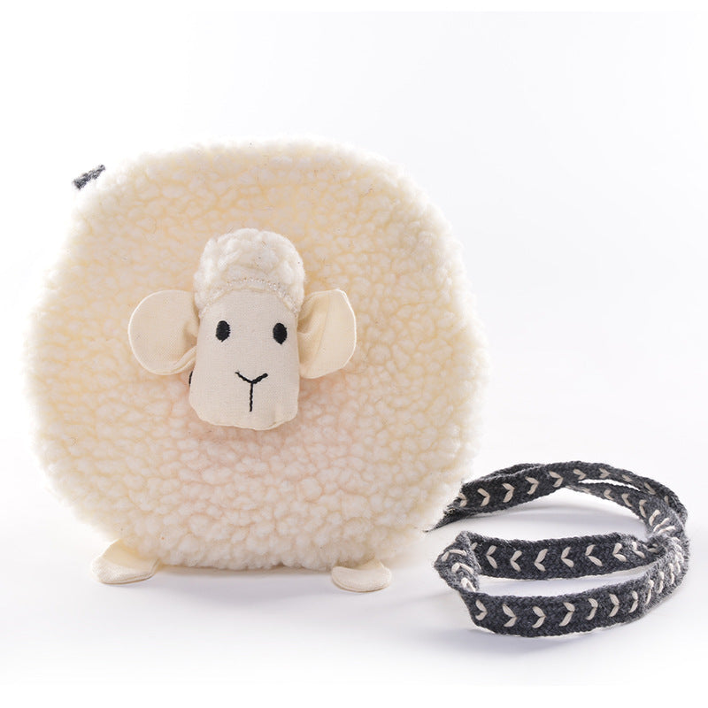 Combo 2 Girls Kids Plush Backpacks Sheep Pattern Mini