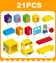Load image into Gallery viewer, 21Pcs Large Size School Bus Building Blocks Set