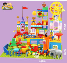 Load image into Gallery viewer, 230Pcs Large Blocks Happy Dreamland Building Blocks Set Kids Diy Creative Compatible With Duploe Toy