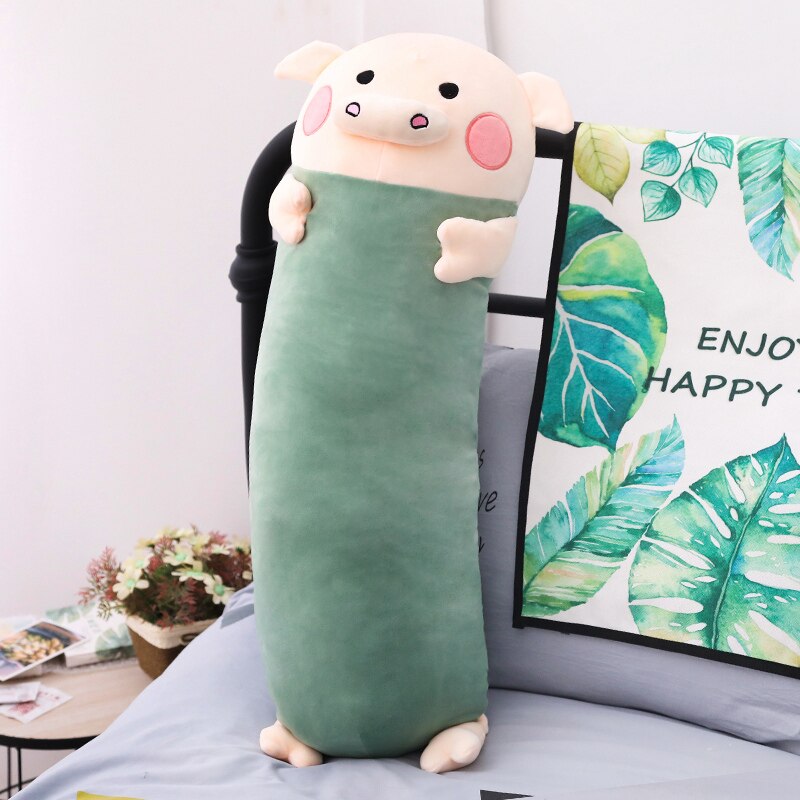 100Cm Soft Sleeping Pig Plush Toy Stuffed - Green