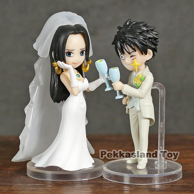 One Piece Monkey D Luffy Vs Boa Hancock Get Married Pvc Figures Toys