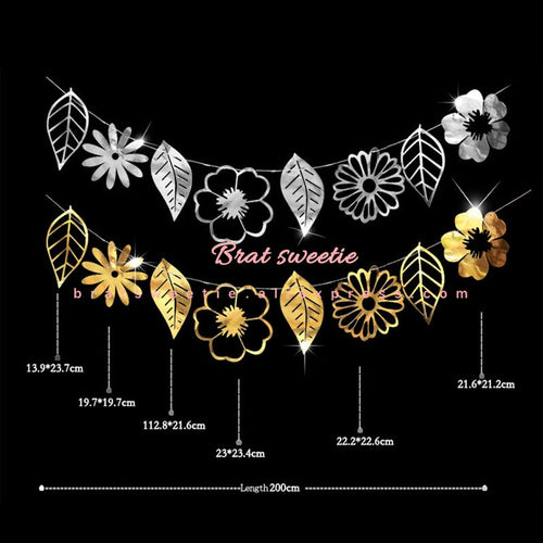 Artificial Flowers Leave Wall Backdrop Paper Fake Roses - Combo 5 Units