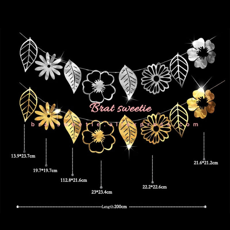 Artificial Flowers Leave Wall Backdrop Paper Fake Roses - Combo 5 Units