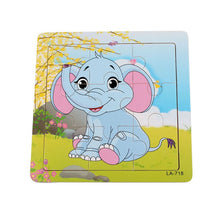Load image into Gallery viewer, Baby Toys Wooden Animal Elephants Jigsaw Toys - Combo 5 Units