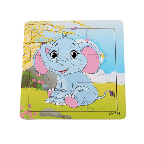Baby Toys Wooden Animal Elephants Jigsaw Toys - Combo 5 Units
