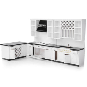 1.12 Scale Dollhouse Furniture Kitchen Cabinet Fridge Model