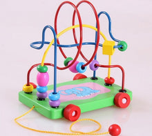 Load image into Gallery viewer, 1 Set Wooden Montessori Toys Counting Circles Bead Abacus Wire Color Roller Maze