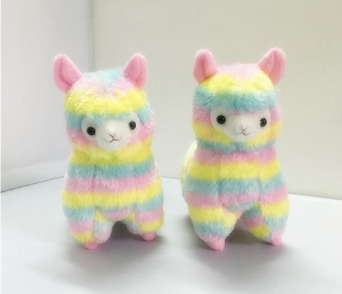 1Pc 17Cm Rainbow Alpaca Vicugna Pacos Plush Toy