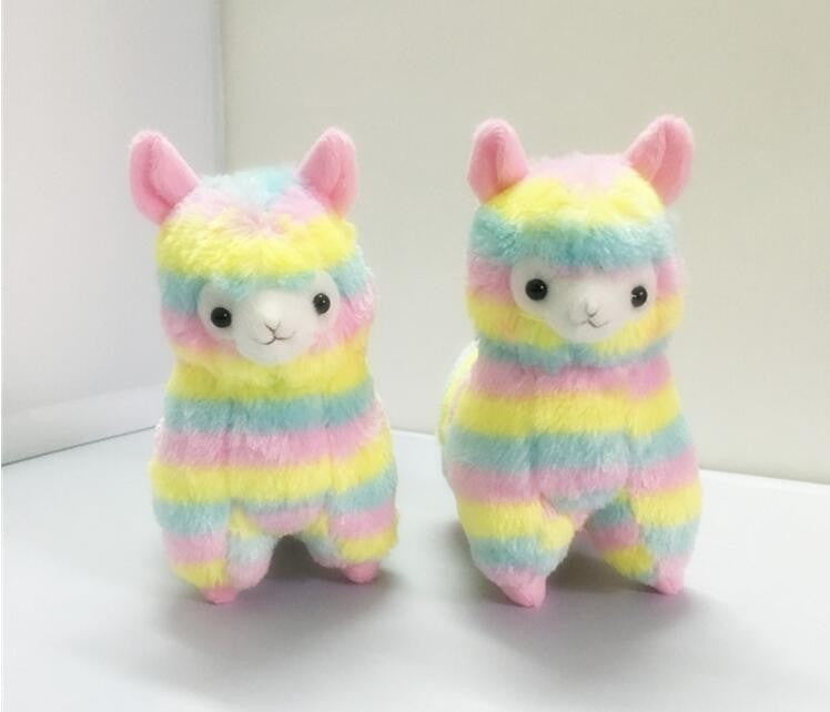 1Pc 17Cm Rainbow Alpaca Vicugna Pacos Plush Toy