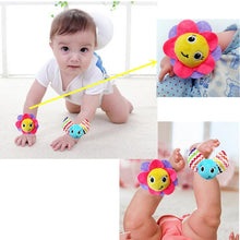 Load image into Gallery viewer, Baby Cute Bee Flowers Wrist Rattles Mobiles Wristband Stripe Foot Ring - Combo 5 Units
