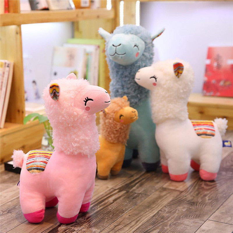 25Cm Blink Smile Alpaca Plush Toy - Combo 4 Units