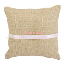 Load image into Gallery viewer, 15Cm Vintage Mr Mrs Burlap Lace Bow Ring Pillow - Combo 5 Units