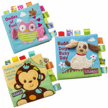 Load image into Gallery viewer, Baby Toys Owl Monkey Dog Animal Embroidered Puzzle Ch Book - Combo 5 Units