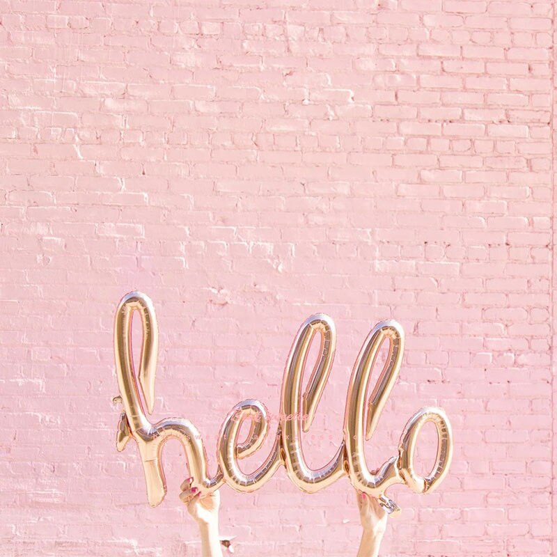 Large Hello Party Love Letters Foil Balloons - Combo 5 Units