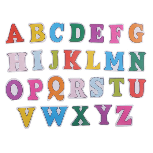 26Pcs Wooden Letter Alphabet A-Z Tiles Blocks Board
