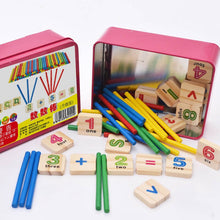 Load image into Gallery viewer, Wooden Numbers Mathematics Early Learning Counting