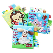 Load image into Gallery viewer, Baby Toys Owl Monkey Dog Animal Embroidered Puzzle Ch Book - Combo 5 Units