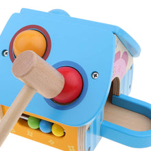 Load image into Gallery viewer, 3 In 1 Montessori Wooden Ball Hammering Game Clock