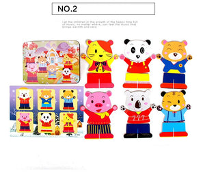 1 Pcs Magnetic Puzzle Jigsaw Wooden Toys