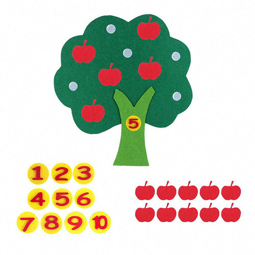 1 Set Of Felt Cloth Children Apple Tree Toys