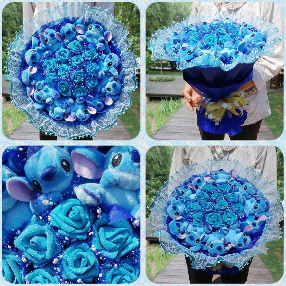1Pc Stitch Bouquet Plush Stuffed Carton Animals Toys