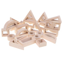 Load image into Gallery viewer, 24 Pcs Wooden Geometric Mirror Building Blocks