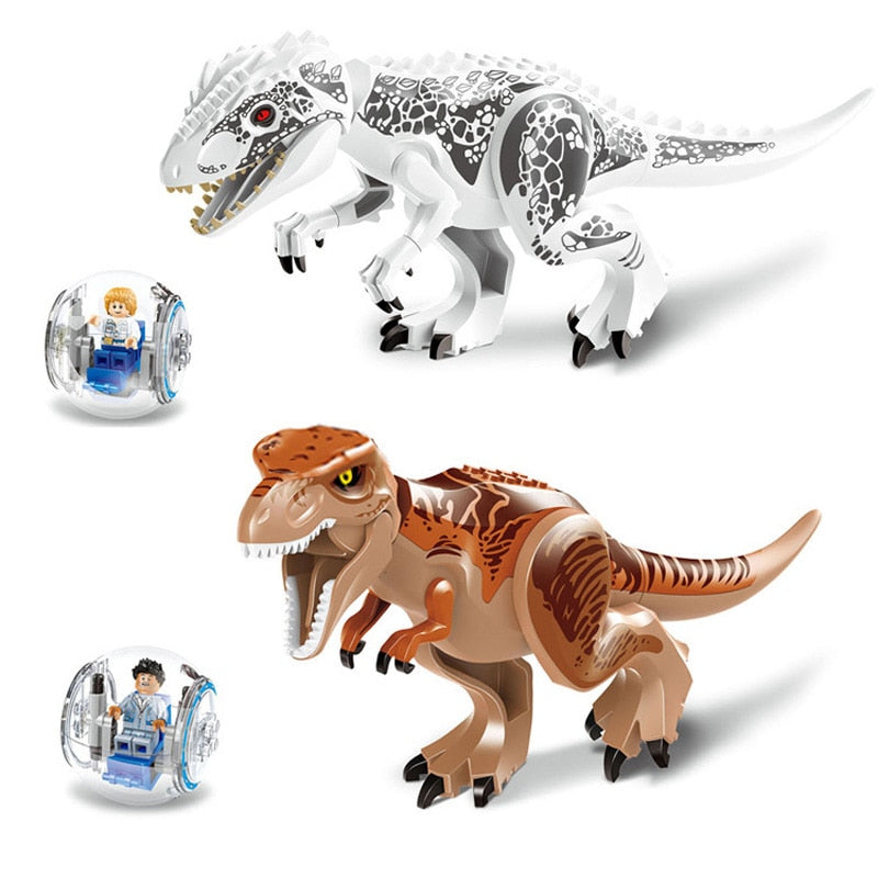2Pcs Sets 79151 Jurassic Dinosaur World Figures Tyrannosaurs Rex