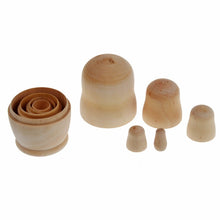 Load image into Gallery viewer, 5Pcs Handmade Russian Girls Babushka Matryoshka Blank Nesting Dolls