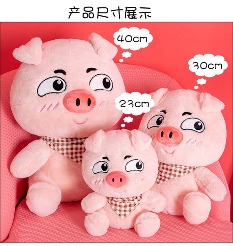23-30-40 Cm Soft Pink Funny Pig Plush Toy
