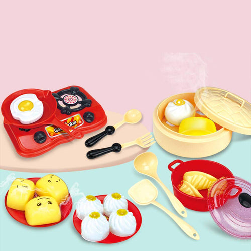18Pcs Simulation Kitchen Cookware Breakfast Food