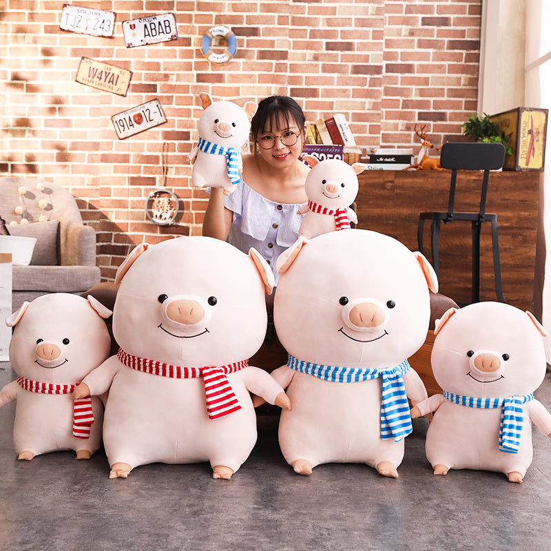 30-55-80 Cm Soft Scarf Pig Adorable Plush Toy