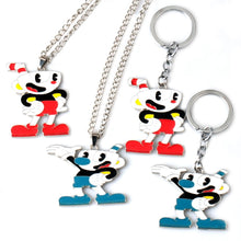 Load image into Gallery viewer, Game Cuphead Alloy Choker Necklace Mug Figure Toys Keychain -Combo 4 Pcs