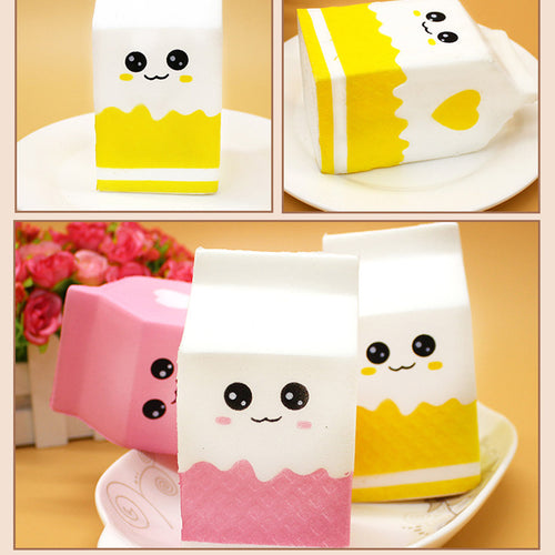 Super Squishy Milk Box Jumbo Squeeze French Fries Squish Antistress Toys N6 Yellow