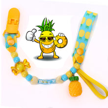 Load image into Gallery viewer, Combo 5 Units - New Baby Pacifier Fruit Cartoon Clip Chain Ribbon