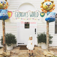 Load image into Gallery viewer, Jungle Party Balloons Giant Zoo Tiger Monkey Panda Zebra Animal Balloons - Combo 5 Units