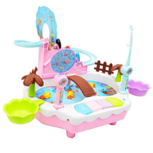 Load image into Gallery viewer, 3-In-1 Electric Musical Fishing Game + Piano + Stairway Hand-Eye