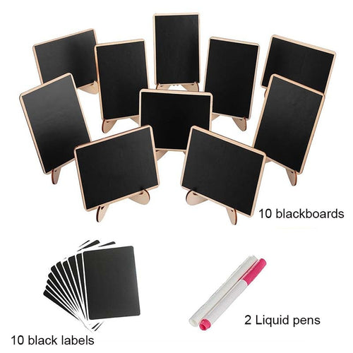 22Pcs/Unit Rectangle Wood Mini Blackboard - Combo 3 Units