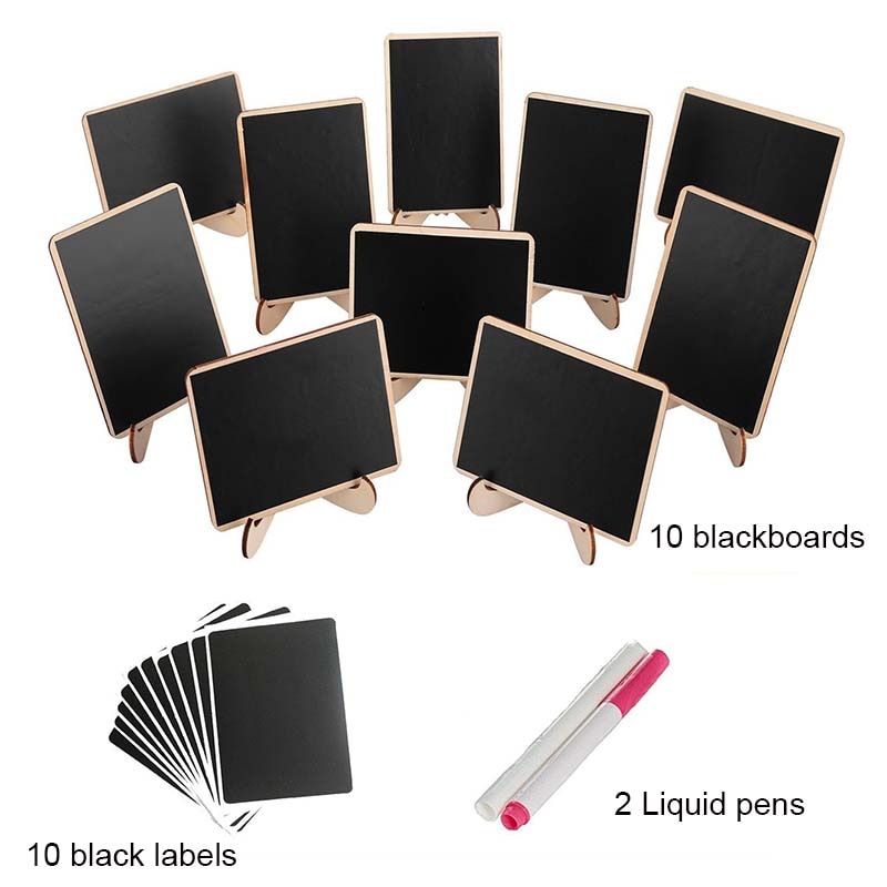 22Pcs/Unit Rectangle Wood Mini Blackboard - Combo 3 Units