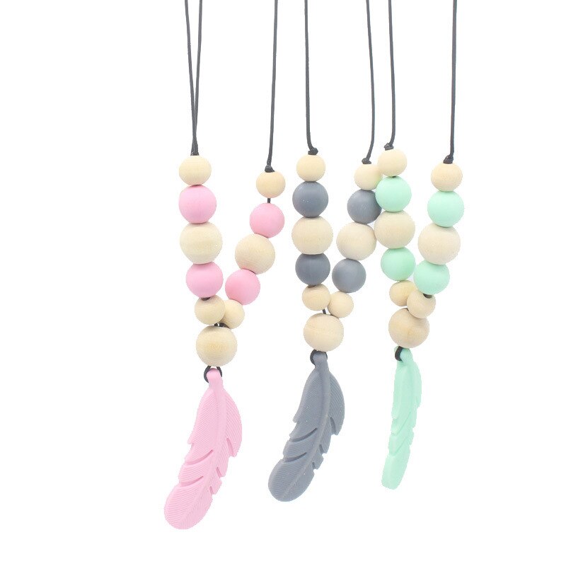 Fashion Baby Teether Necklace Silicone Teething - Combo 4 Units