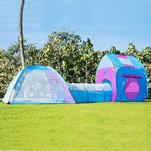 Load image into Gallery viewer, 3 In 1 Foldable Kids Game Tent Playhouse With Ball Pool Tunnel